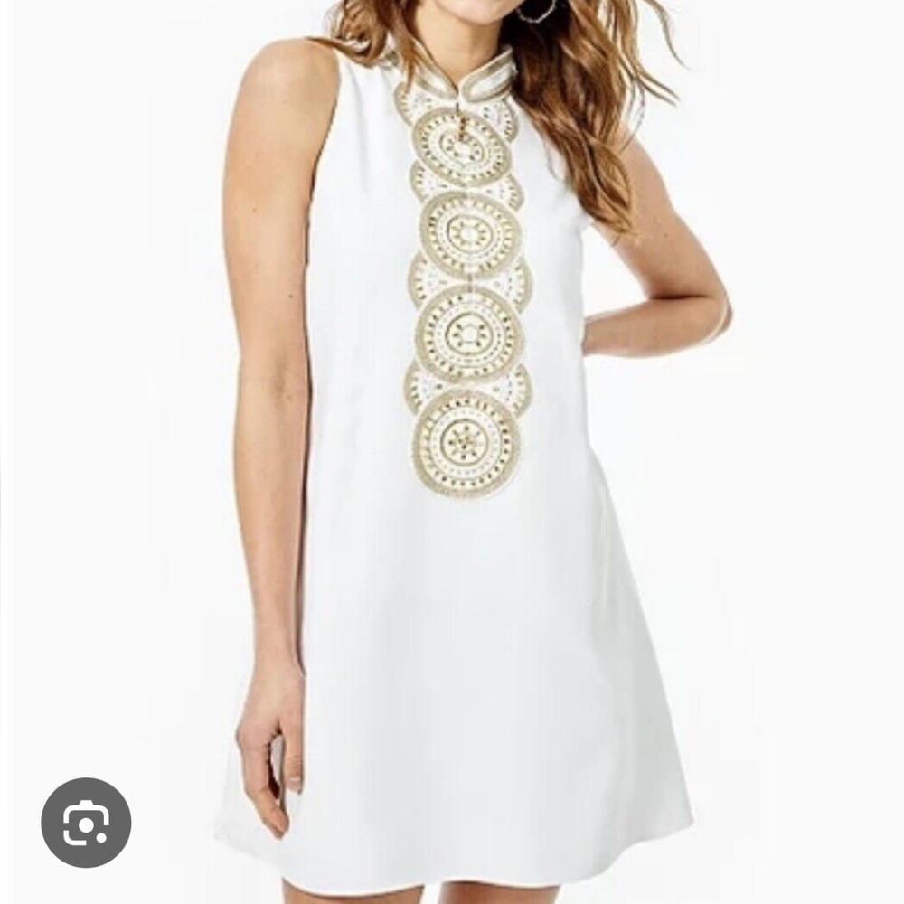 💜 Lilly Pulitzer White Jane Shift - 16
